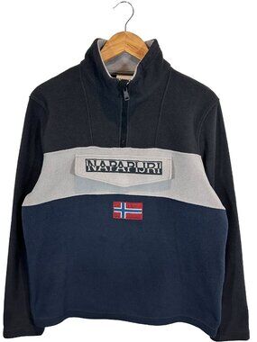 Napapijri Fleece Pullover 1/4 Zip Jumper Size M